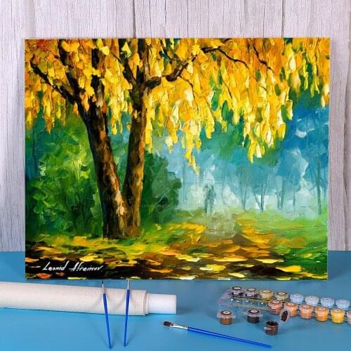 The Leaves That Never Fall DIY Paint By Numbers Package Acrylic Paints 40*50 Oil Painting Wall Decoration Children Drawing