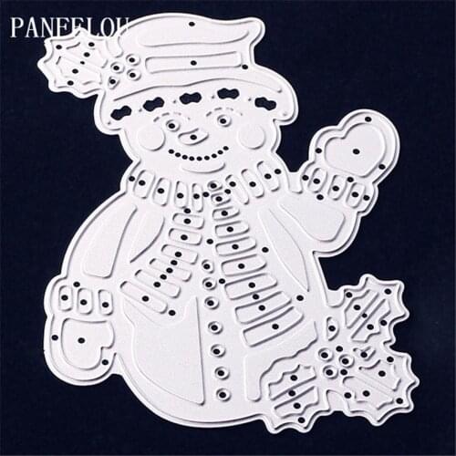 PANFELOU Metal craft Snowman says hello paper die cutting dies for Scrapbooking/DIY Easter wedding Halloween cards