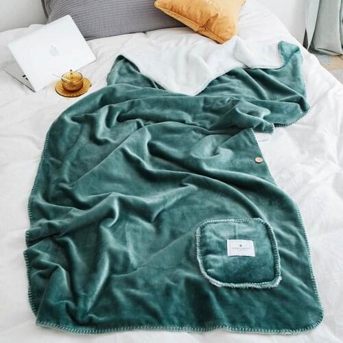 Papa&Mima Green Solid Soft Cape Cappa Blankets Wearable Velvet Fleece Throws Microfiber Polyester Plaids Sheets Bedspread