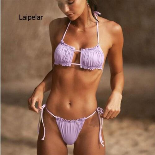 2021 New Floral Print Sexy Design Summer Sexy Beach Womens Swimming Wear Bikini 2 Pieces Set