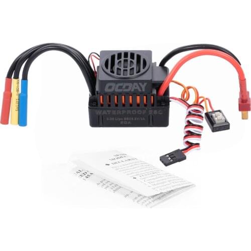 OCDAY Waterproof 60A Sensorless Brushless Car Electronic Speed Control ESC