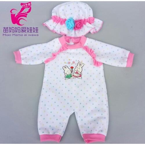 Doll clothes fit for 17inch baby doll clothes pajama set and 18inch american doll clothes wear