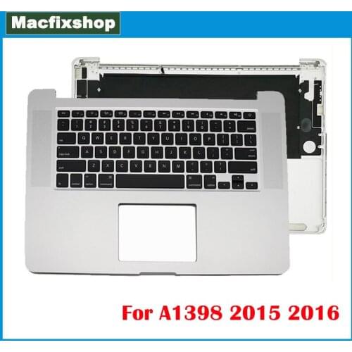 Original US UK Azerty Spanish German Danish Korean For MacBook Pro 15.4“ A1398 Topcase with Keyboard Backlit 2015 2016 Replace