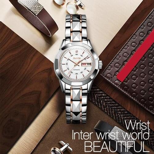 Couple watches pair men and women automatic watch sapphire for lover 2020 waterproof Japan mechaical movement JSDUN luxury brand