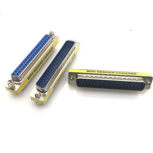 1pcs DB37 37pin MALE to male serial port CONNECTOR D-Sub COM CONNECTORS 37 pin 37p Mini Gender Changer Adapter