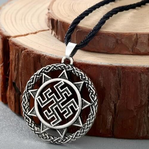 QIAMNI Slavic Dukhobor Strong Protective Healing Amulet Pendant Necklace Ancient Talisman Vintage Ethnic Viking Men Jewelry Gift