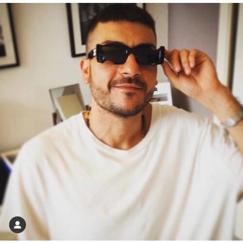 High Quality OF WHITE Cady Acetate Irregular Mens Notch Fashion Sunglasses Womens Sunglasses Frame OW40006U