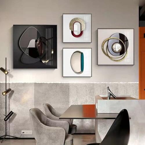 Modern Minimalist Living Room Poster Home Decoration Light Luxury Abstract Entrance Nordic Restaurant Printing Hanging Painting