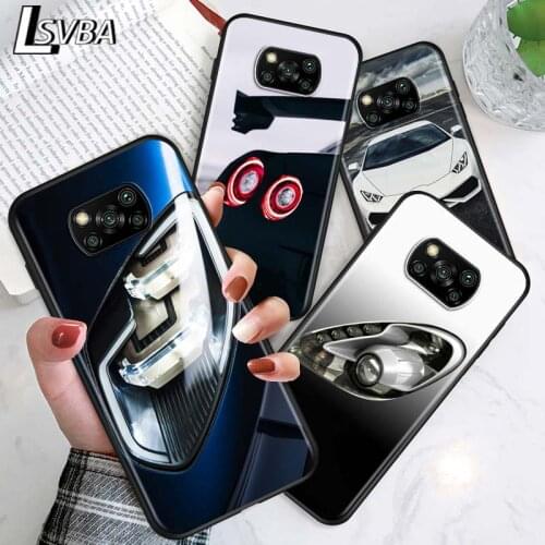 Sport car lamp for Xiaomi Poco X3 NFC X2 M3 M2 F2 F3 Pro C3 F1 A2 Lite Mix3 Play Silicone Soft Black Phone Case