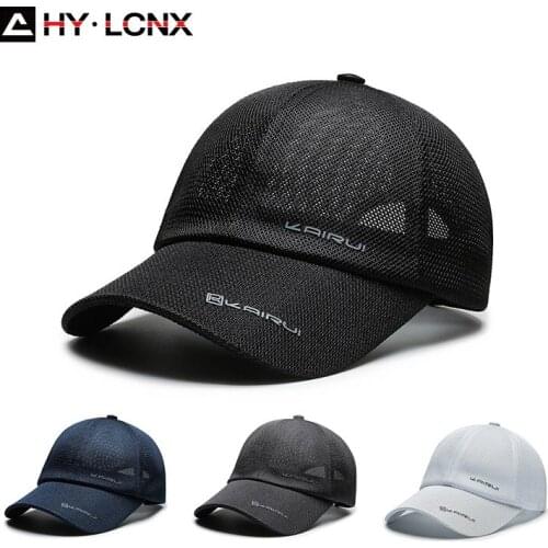 Spring Men Fashion Letter Printing Sun Cap Women Cotton Breathable Mesh Adjustable Outdoor Sports Beach Baseball Cap