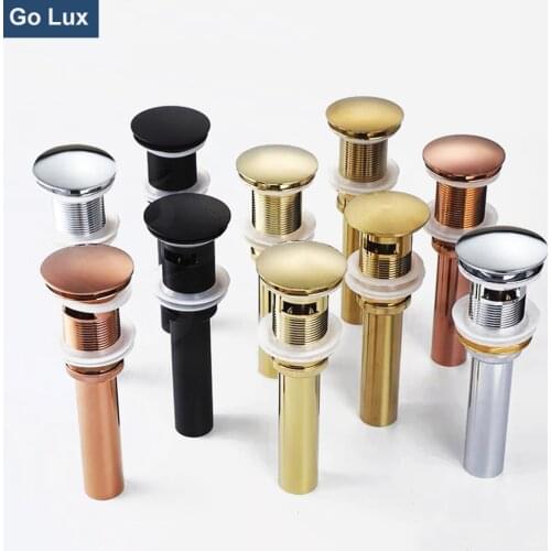 Basin Sink Pop Up Drain Valve For Bathroom New Drain Stopper Bath Fixture Brass Set Black Chrome Washbasin Bounce Filter