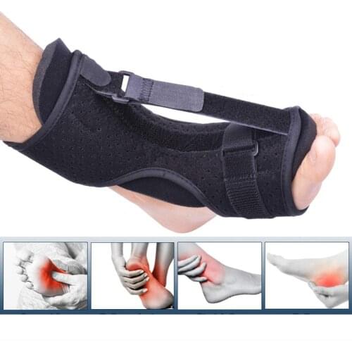 1pcs Adjustable Foot Splint Drop Orthosis Plantar Fasciitis Foot Varus Rehabilitation Ankle Brace Elastic Dorsal Foot Care Tool