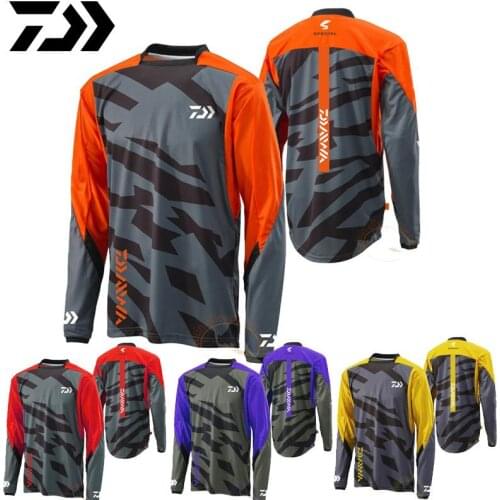 2021 Daiwa Cycling Fishing Jerseys Anti-mosquito Quick Dry Fishing Sportswear Fishing Clothing Long Sleeve Anti-UV Autumn Shirt