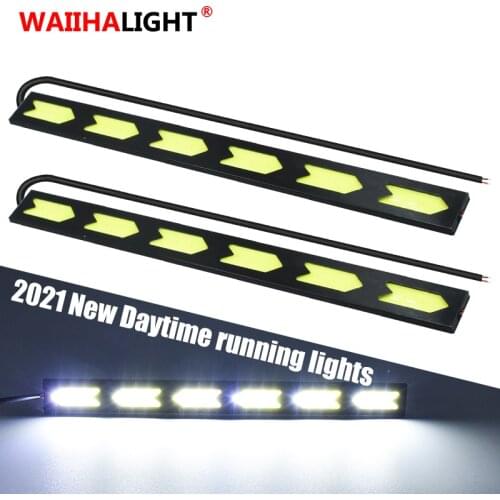 2021 New Super Bright 17CM LED COB Fog Bulb Car DRL LED Strip Daytime Running Light bar 12V 6500K Auto Interior Styling Lamp