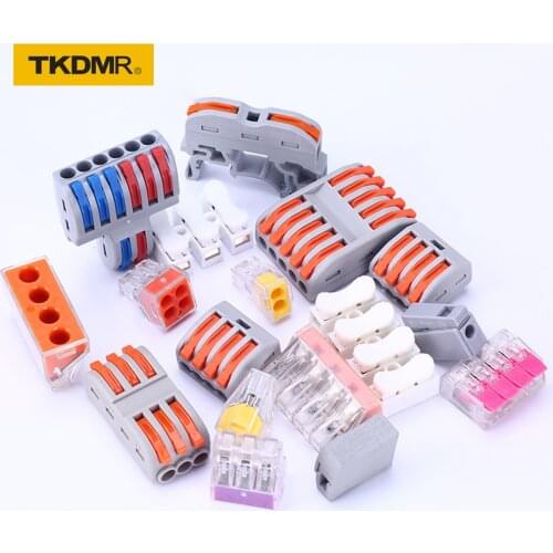 30/35/40/45/50pcs Mini Fast Wire and cable Connectors General purpose Compact conductor spring plug push-in type terminals