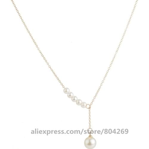 400pcs/lot Hot Sale Multi-Layer Leaves Moon Hamsa Hand Simulated-Pearl Heart Chain Necklaces & Pendants for Women Gifts xl190904