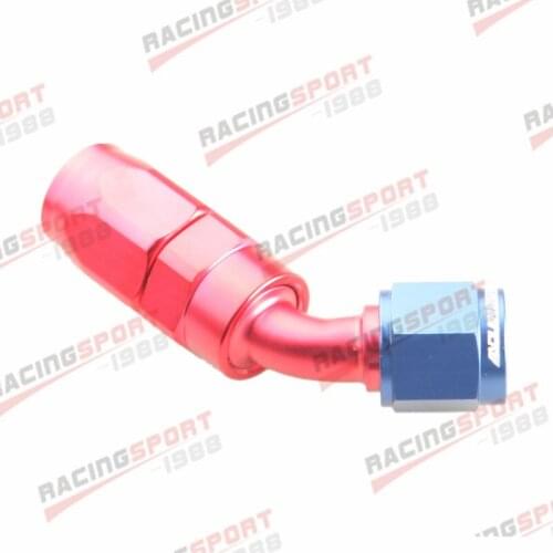 -6 AN AN6 -6AN 45 DEGREE SWIVEL HOSE END FITTING ADAPTOR Aluminum