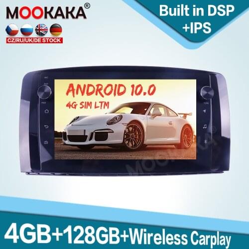 128GB Carplay Android 10 Car Multimedia Player for Benz R300 R350 2006-2014 Auto Radio GPS Navigation Audio Stereo Head Unit DSP