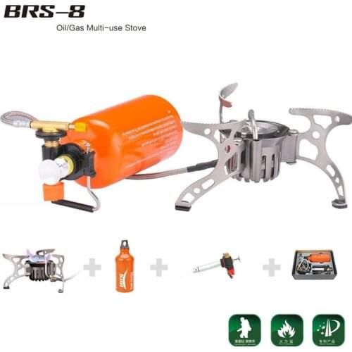 BRS-8 Outdoor Portable Fuel Furnace Oil Picnic Gas Multi-Use Stove Cooking Stove Cooker Multi Fuel Stoves Camping Cooking Stove