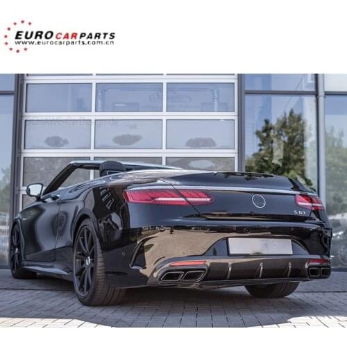 C217 coupe diffuser for S-class coupe w217 S63 diffuser with exhaust tips PP material