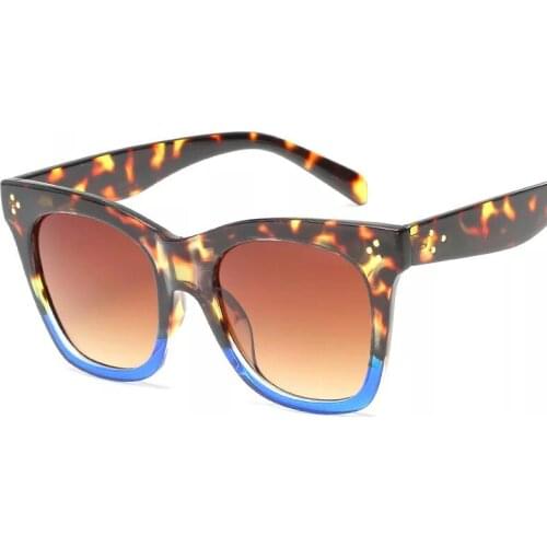 Designer Ladys Cheap Sunglasses for woman and man Cat Eye Plastic Men Women Sun Eyeglasses for sale with case Discount Amber