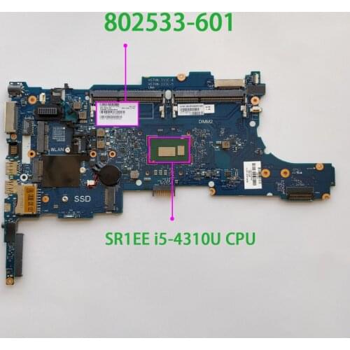 For HP EliteBook 740 840 G1 802533-601 802533-001 802533-501 6050A2560201-MB-A03 UMA w i5-4310U CPU NB PC Laptop Motherboard