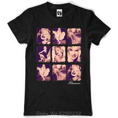 Exclusive and Unique Mens T-Shirt - Marilyn Monroe Glamour Design (SB084) New Short Sleeve Round Collar Mens T Shirts Fashion