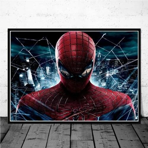 Spiderman Canvas Painting Comics Marvel Hero Prints Wall Poster Home Decor Painting Wall Pictures for Living Room Decoration