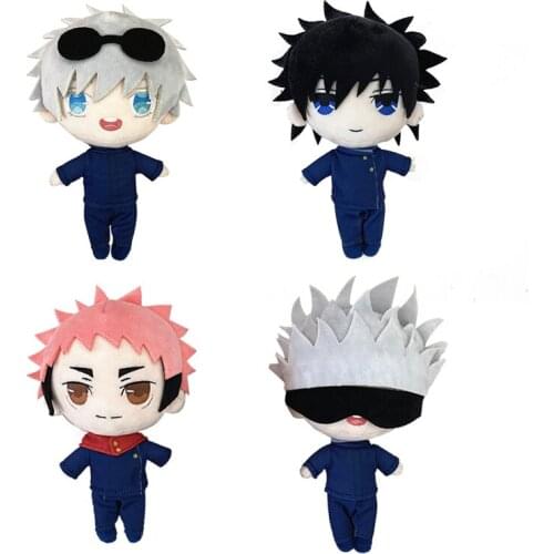 20cm Jujutsu Kaisen Characters Plush Toy Gojo Satoru Itadori Yuji Fushiguro Megumi Cute Anime Dolls for Children Birthday Gift
