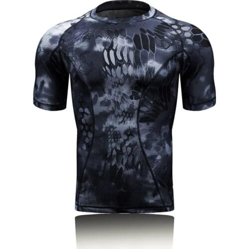 Camouflage Army Military Tactical Shirt Hiking T-shirt Quick Dry Men Outdoor Sports Climbing Short Sleeve Hunting Shirts