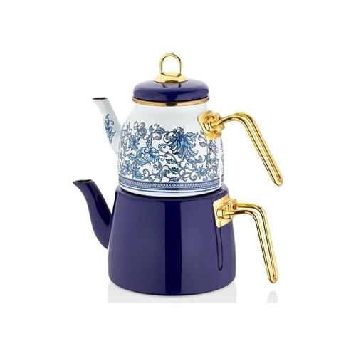 Elite Class Blue Ceramic Enamel Teapot, Turkish Tea, Very Stylish Teapot