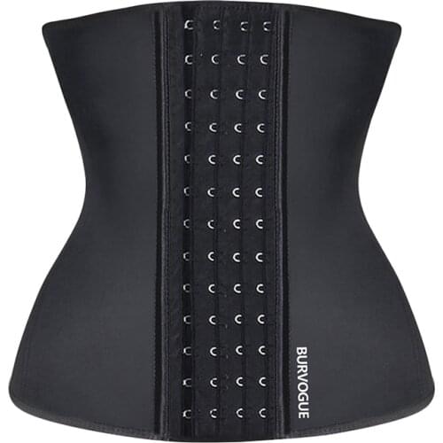 Burvogue Waist Trainer Corset for Weight Loss Women Latex Corset Body Shaper Tummy Waist Cincher Slimming Shaper Belt Shapewear
