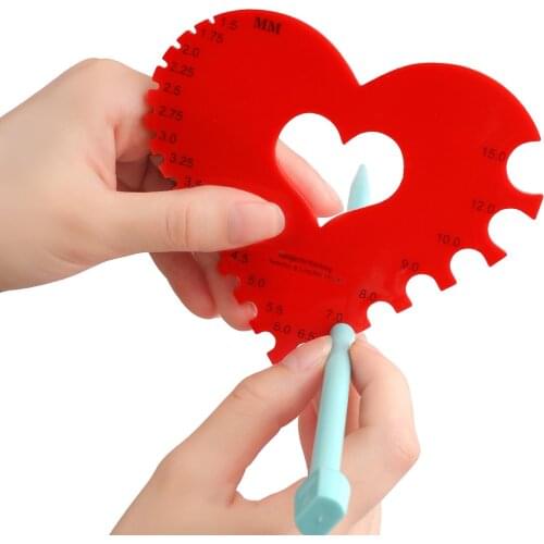 Ruler 1.5mm-15mm Knitting Needles Crochet Hooks Gauge Ruler Dressmaking Tools Tailor DIY Sewing Accessory