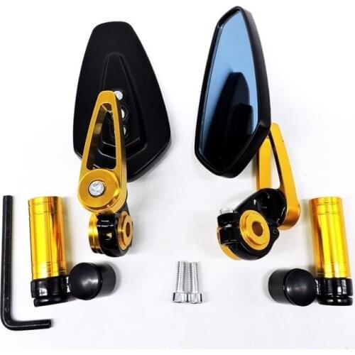 Motorcycle Modified Handlebar Rearview Mirror CNC Reversing Assist Mirror General Electric Battery Car Reflector