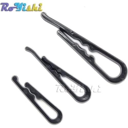 49.5mm 38mm 30mm Plastic Clip With Teeth For Dress Shirt Garment Packaging Black