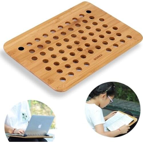 High Quality Samdi Gaming Laptop Cooler Wooden laptop tray pad for writing reading Laptop Cooling Pad Notebook Stand for Laptop