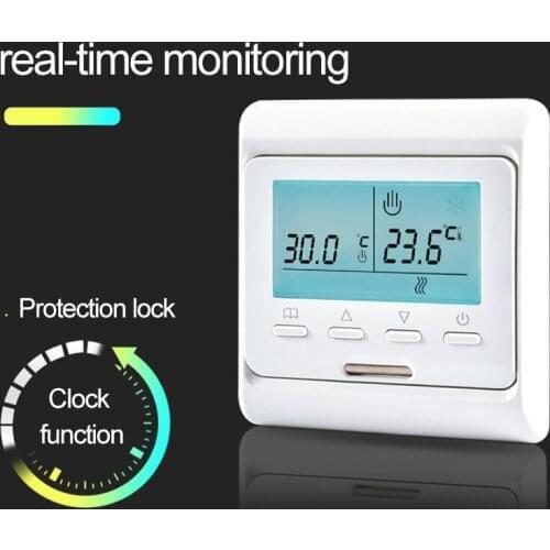LCD Weekly Programmable Floor Heating Temperature Regulator Controller 16A 230V Air Machanical Thermostat Warm Room Universal