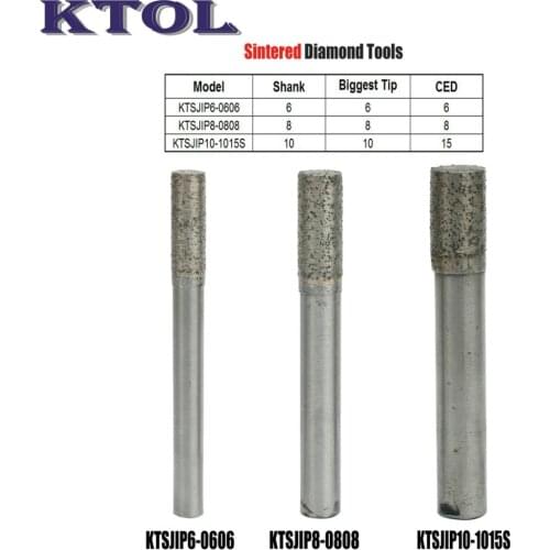 6-10mm Shank Straight Milling Cutter Sintered Diamond Router Bits for Granite Stone Cutting Engraving CNC End Mill Diamond Tools
