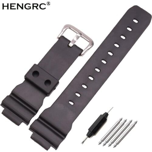 Watchbands 16mm X 25mm Men Black Sports Diving Rubber Silicone Watch Strap Band For Casio 6900 Series Watch Accessories