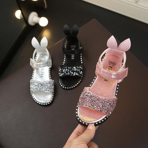 New Kids Sandals Summer Girls Shoes Princess Fashion PU Beach Children Sandals Baby Toddler Shoes Casual Soft Sandalia Infantil