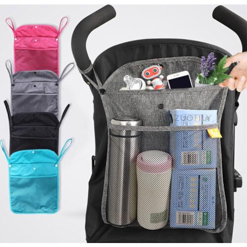 Baby Stroller Net Pocket Infant Stroller Mesh Bottle Diaper Storage Organizer Bag Holder Large Size Hanging Stroller Accessories