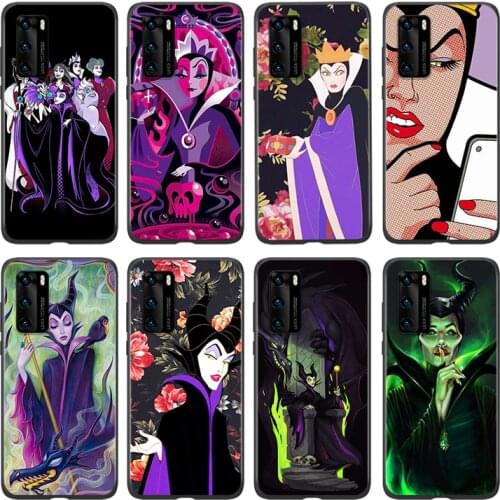 Silicone Cover Disney villain witch For Huawei P 50 P40 P30 P20 P10 P9 P8 Pro Plus Lite E mini 2017 2019 Phone Case