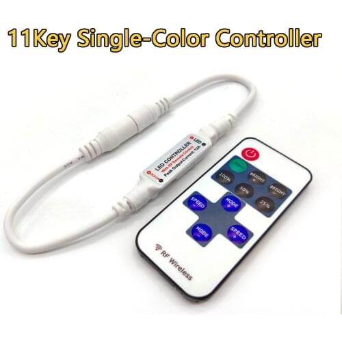DC12V Led Controller Dimmer Wireless RF Remote to Control Single Color RGB Strip Lighting 3528 5050 led strip