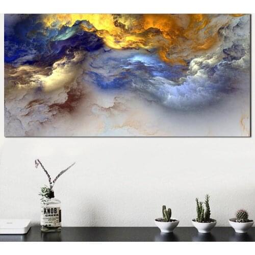 Wall Art Oil Painting Abstract Cloud Home Decor Landscape Picture For Living Room No Frame