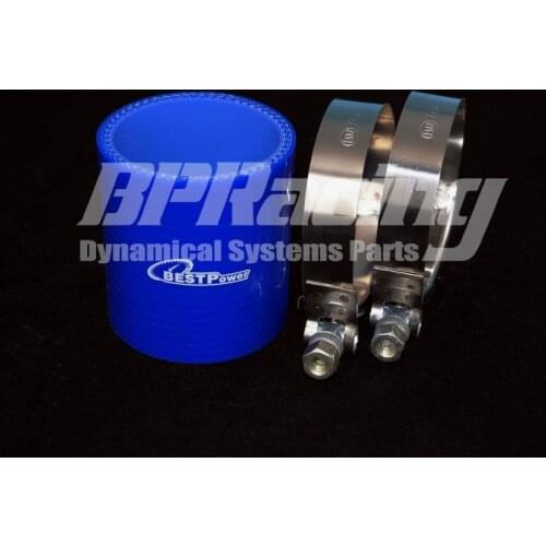 55mm / 2.17" to 2.17" Inch Unversal Straight Silicon Coupler Hose / Pipe / Tube / Intercooler Pipe + T - clamp