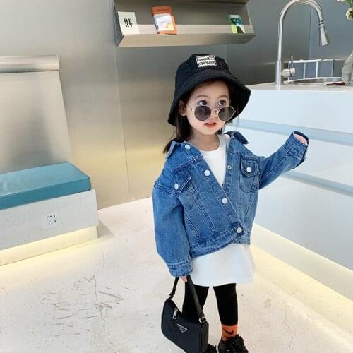 Outerwear Coat Full Sleeve Turn Down Collar Solid Regular Cotton Casual New Fashion Heavyweight Spring Autumn Girls Children