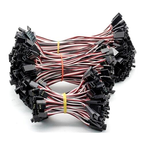 1Pcs Black-Red-White JR Type 30 Core DuPont Wire Extension Leads For Serve Motor 6cm/10cm/15cm/20cm/30cm/40cm/50cm/60cm/100cm