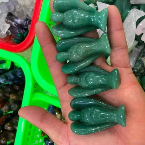 1pcs Natural donglin jade crystal hand-carved angel home decoration