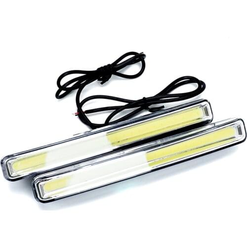 2Pcs Ultra Bright LED Daytime Running lights DC 12V 15.5cm Waterproof Auto Car DRL COB Driving Fog lamp
