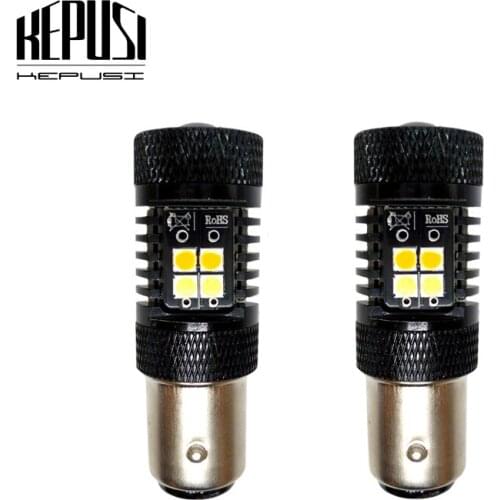 2x 1157 LED BAY15D Bulbs P21/5W Auto Styling Switchback Led Turn Sginal Light DRL Lamp Position Light White Amber 12V 24V